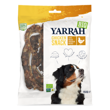 Yarrah - Cous de Poulet Séchés Bio Chien 150gr