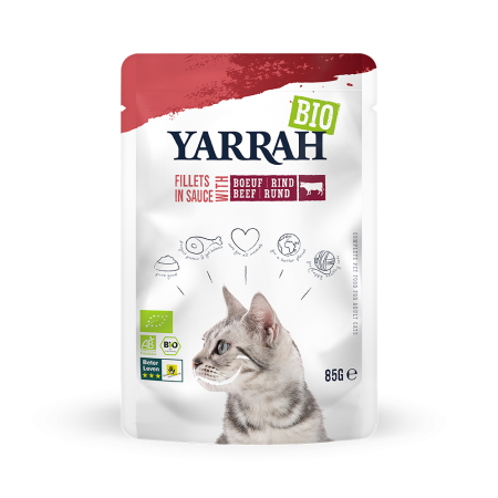 Yarrah - Pochon Bio Filets en Sauce Boeuf Chat 85gr